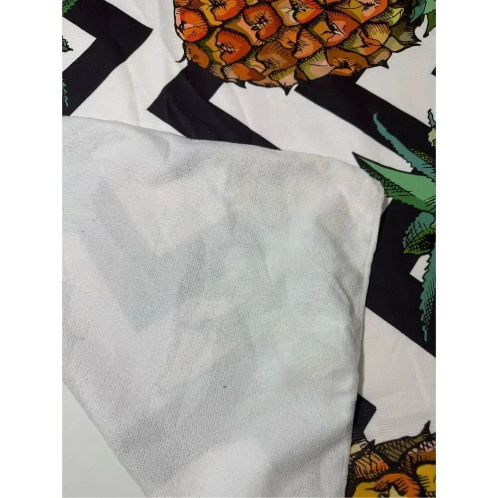 Hawaiian Beach Towel  2-in-1 Towel & Backpack Pineapple Print Towel Size 28”X58”